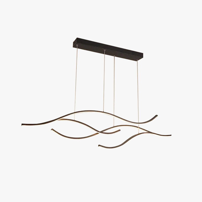 Arisha Pendant Light, Multi-Curved, Black/Gold - Neutralighting