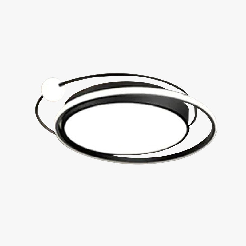 Arisha Modern Multi Orbit Flush Mount Ceiling Light, Black/Gold - Neutralighting
