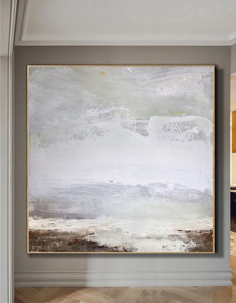 Square Abstract Sky And Sea Painting ABSS02 - Neutralighting