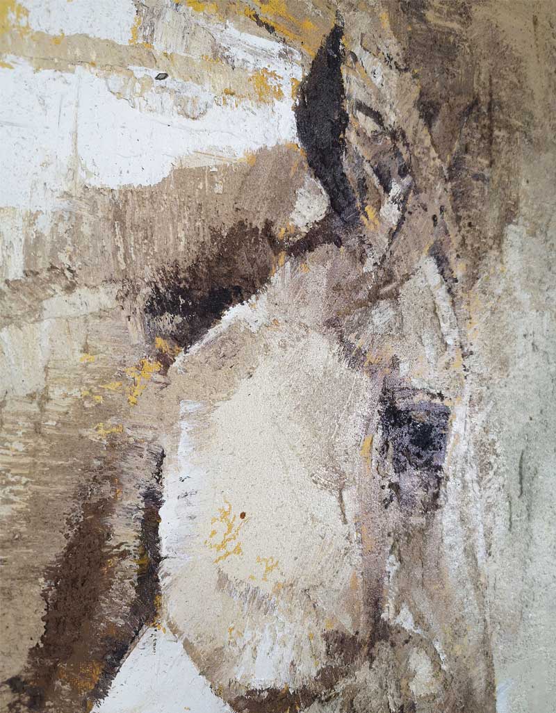 Brown Abstract Horse Painting ANH06 - Neutralighting