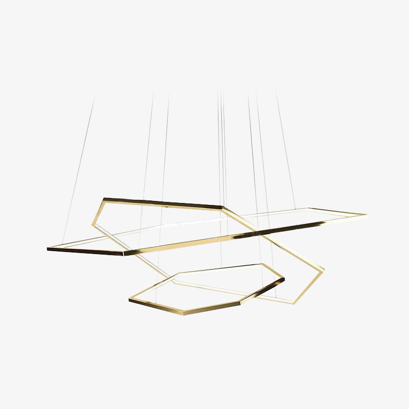 Arisha Minimalist Geomatic Metal Pendant Light, Gold, DIY - Neutralighting