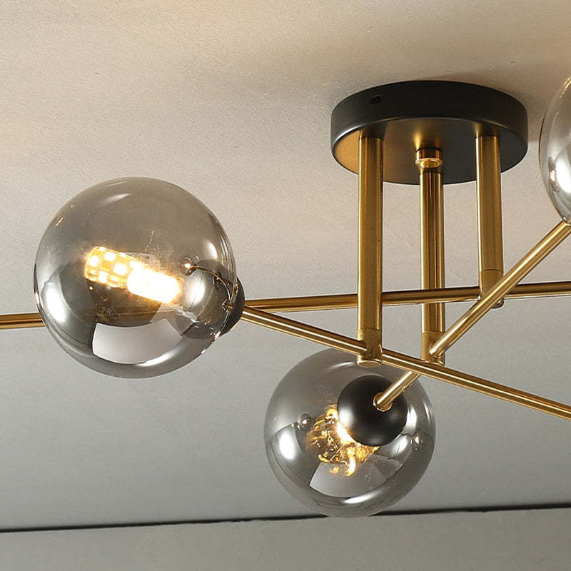 Valentina Industrial Glass Globe Chandelier LED, 6 Style - Neutralighting