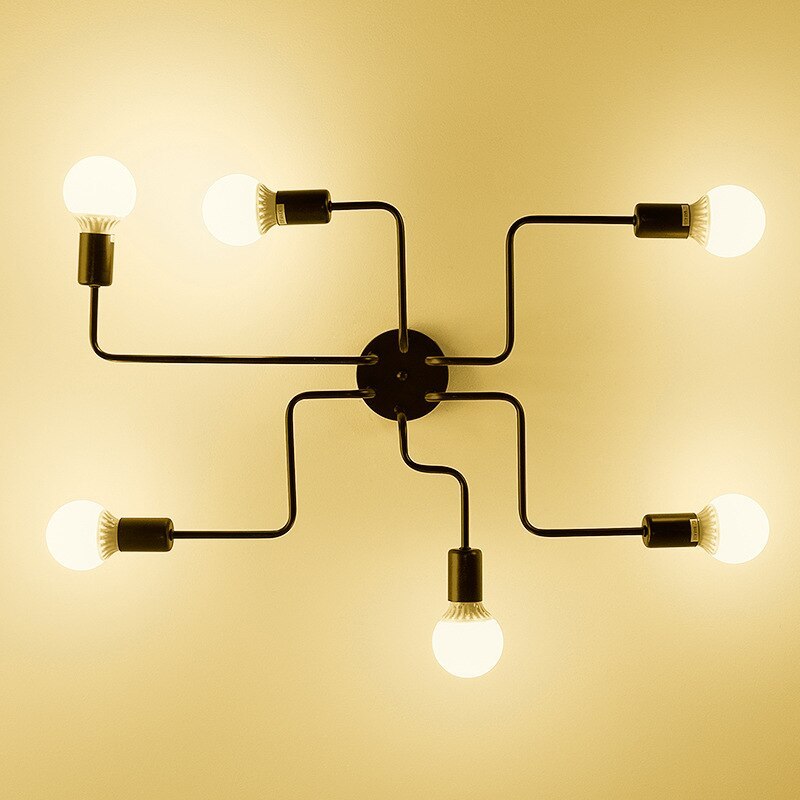 Arisha Vintage Modern Minimalist Industrial Metal Black Ceiling Lamp - Neutralighting