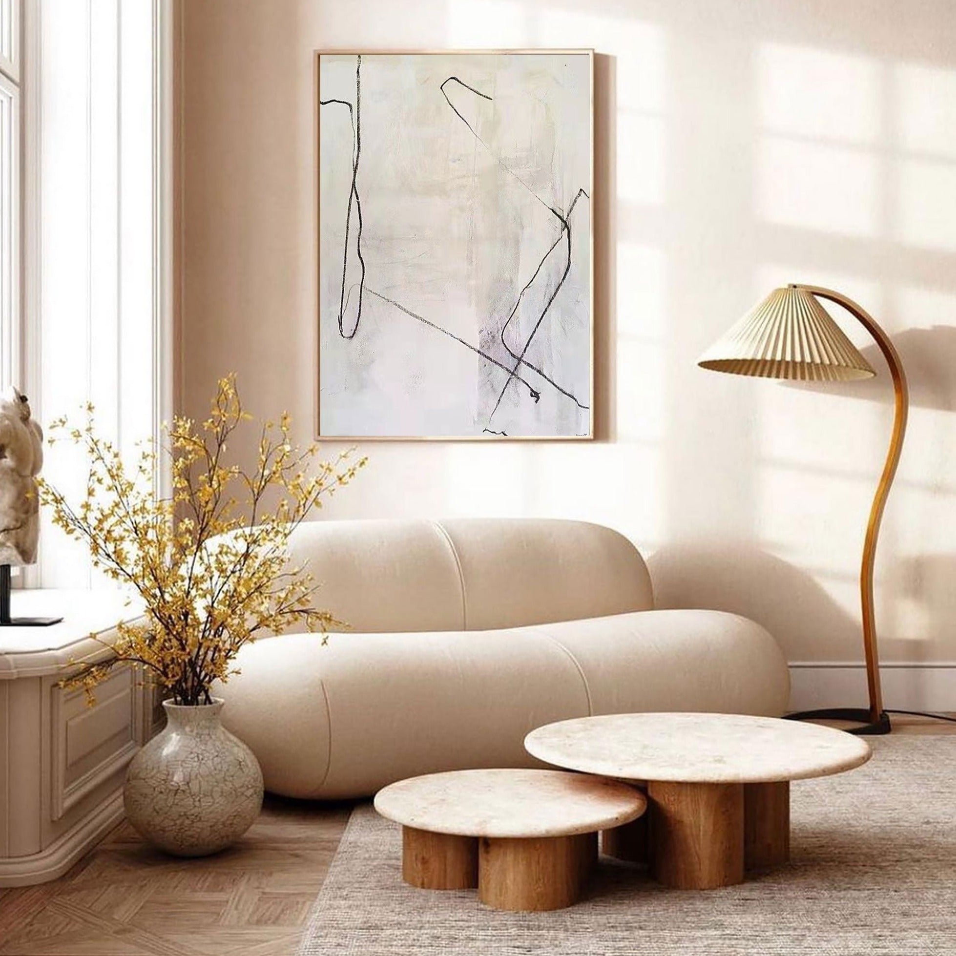 Minimalist Line Art Abstract Figure Wall Art