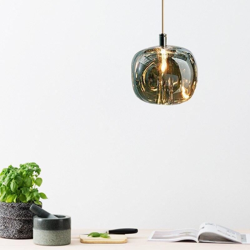 Valentina Modern Bubble Glass LED Pendant Light, Amber/Clear/Gray - Neutralighting
