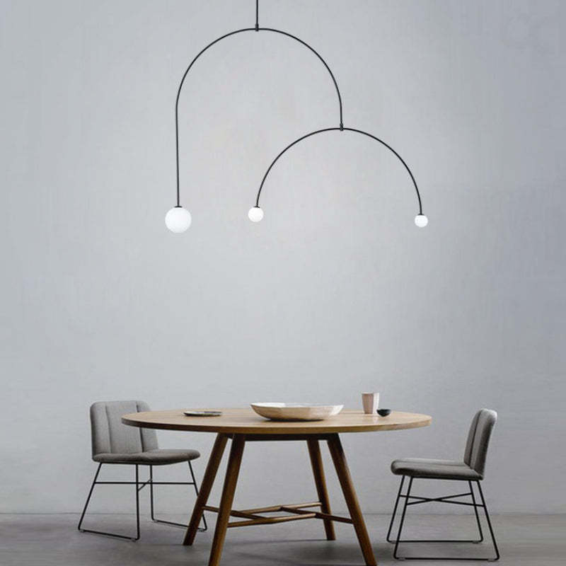 Arisha Minimalist Linear Mobile Pendant Light, Black - Neutralighting