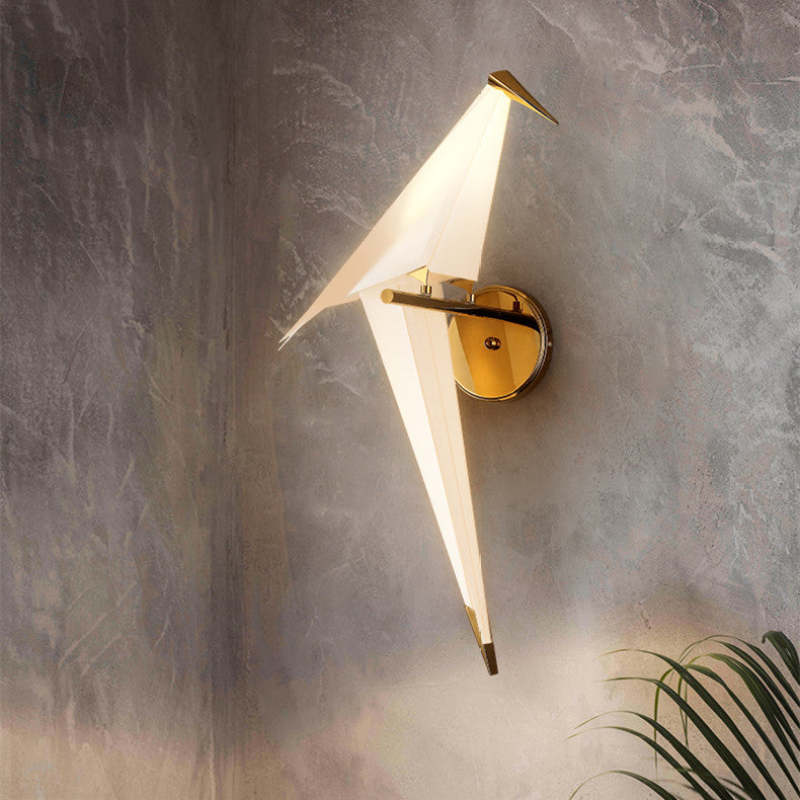 Arisha Wall Lamp Bird Vintage/Art-Deco, Metal/Acrylic, Bedroom - Neutralighting