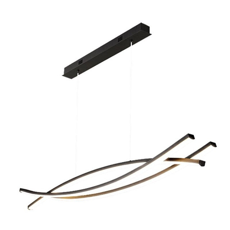 Arisha Modern Linear Metal Pendant Light, Black - Neutralighting