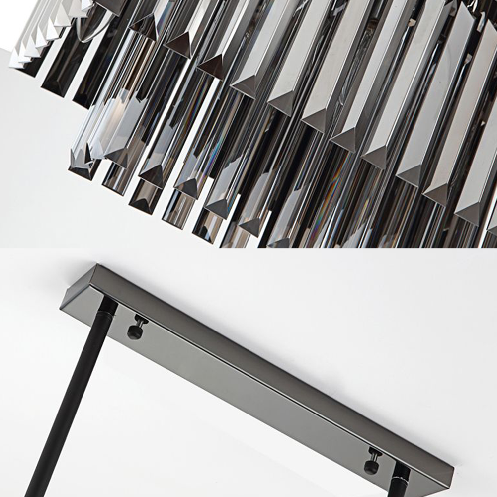 Kristy Design Rectangle Metal Pendant Light, Black - Neutralighting