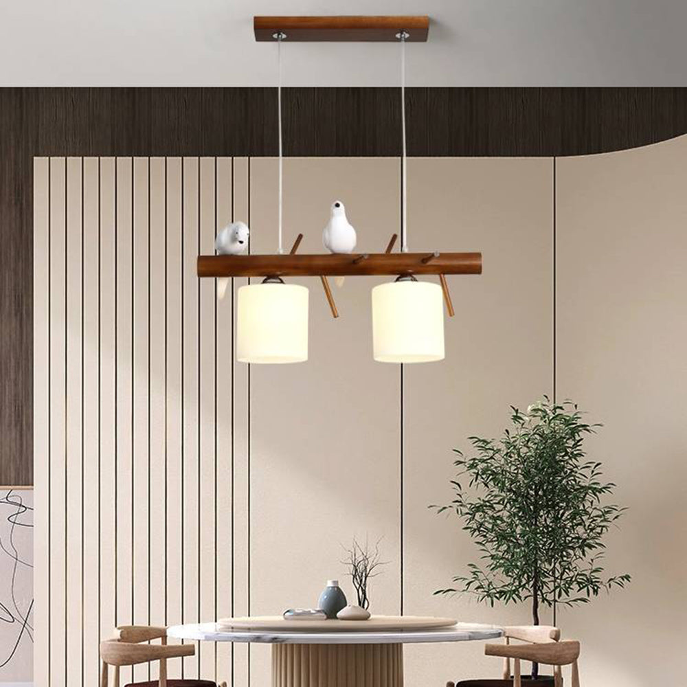 Muto Bird Pendant Light Wood, 2/3 Heads - Neutralighting
