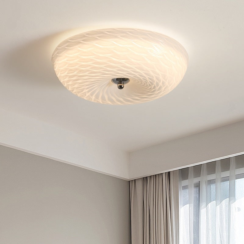Valentina Design Flush Mount Ceiling Light Metal/Glass White Living Room - Neutralighting
