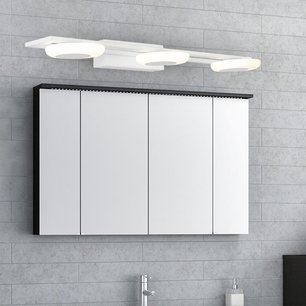 Arisha Modern Square Metal/Acrylic Wall Lamp, White, Bathroom - Neutralighting