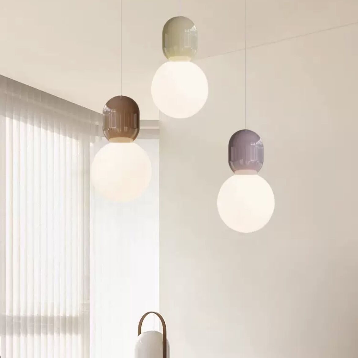 Valentina Modern Minimalist Glass/Metal Pendant Light Dining Room - Neutralighting