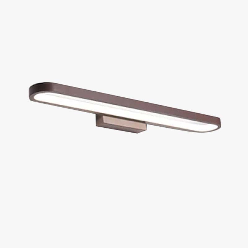 Luxa Modern Metal Wall Lamp Mirror Front, Curved, Black/Coffee - Neutralighting