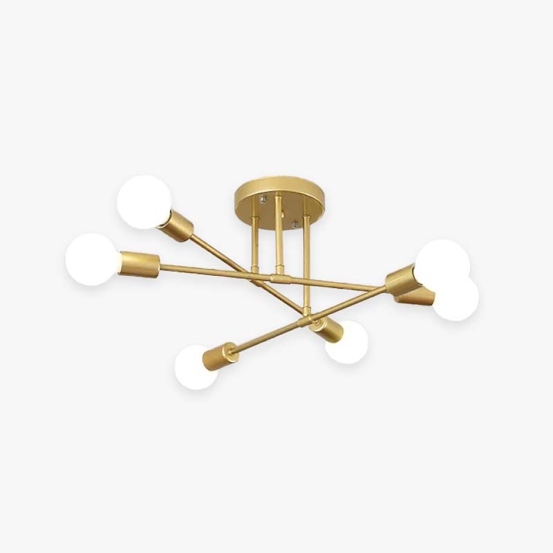 Lindsy Modern Flush Mount Ceiling Light, Gold & Black - Neutralighting