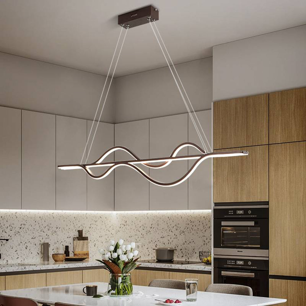 Arisha Modern Wave Pendant Light, 3 Colour - Neutralighting