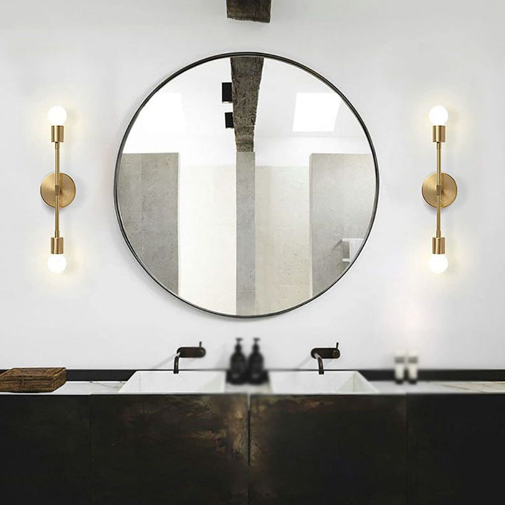 Silva Modern Minimalist Wall Lamp, Metal, Black/Silver/Gold, Bathroom - Neutralighting