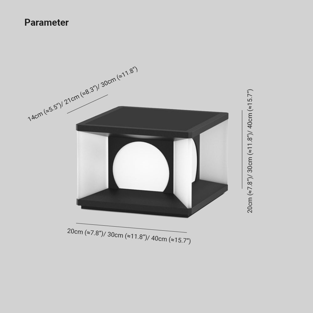 Aria Modern Square Metal Outdoor Light Post - Neutralighting