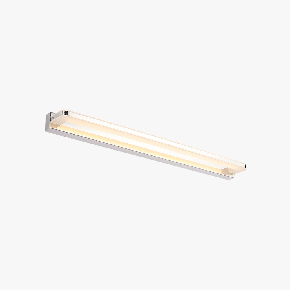 Arisha Nordic Linear Metal Mirror Front Wall Lamp, Chrome/Black - Neutralighting