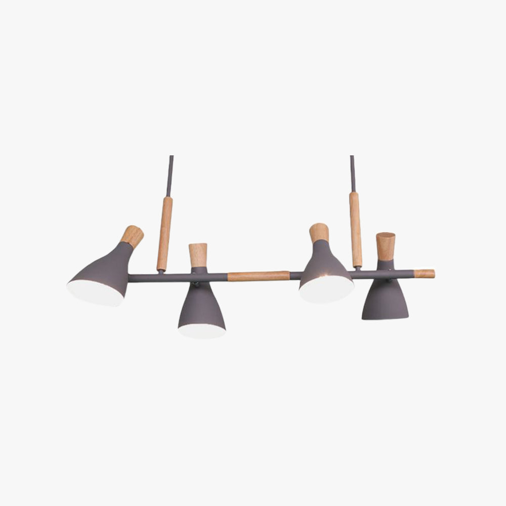 Valentina Nordic Multi Rope Wood Pendant Light, White/Green/Gray - Neutralighting