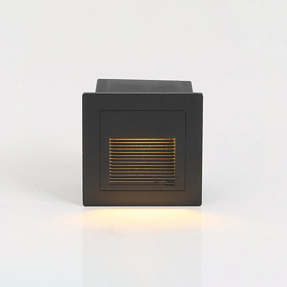 Ray Modern Metal Square Outdoor Deck/Step Light, Black - Neutralighting