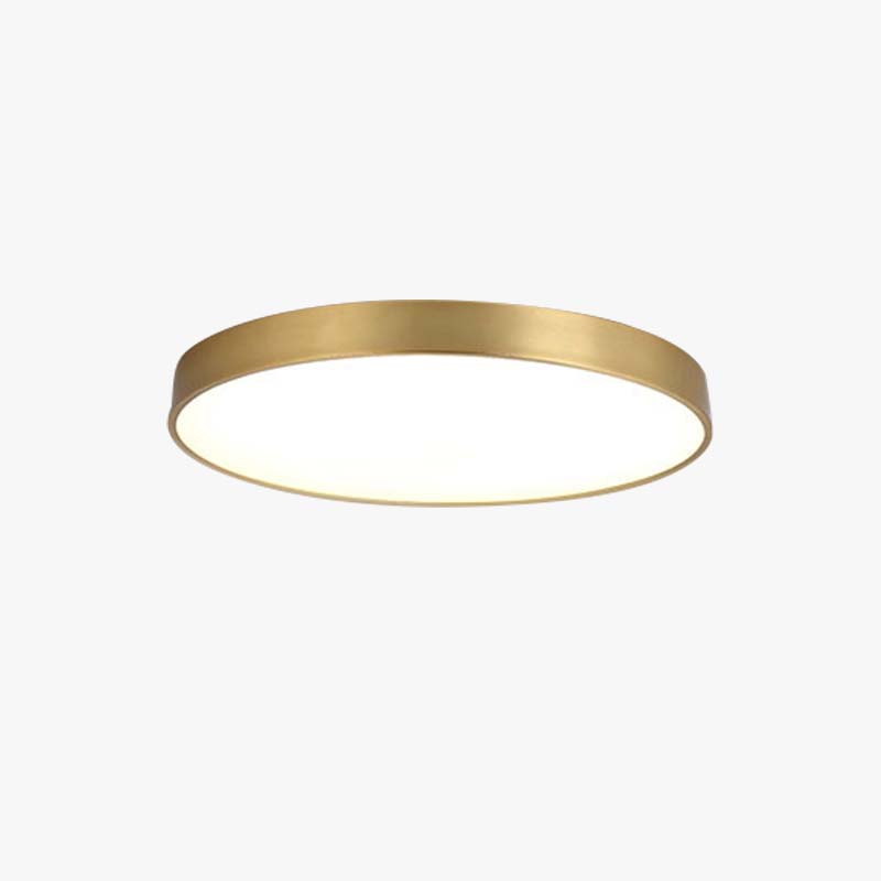 Arisha Nordic LED Gold Round Ceiling Light, Metal & Acrylic - Neutralighting