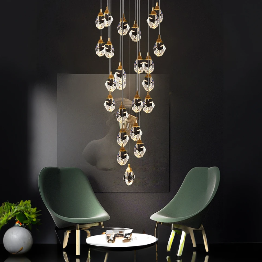 Kristy Design Ball Glass/Metal Pendant Light Gold - Neutralighting