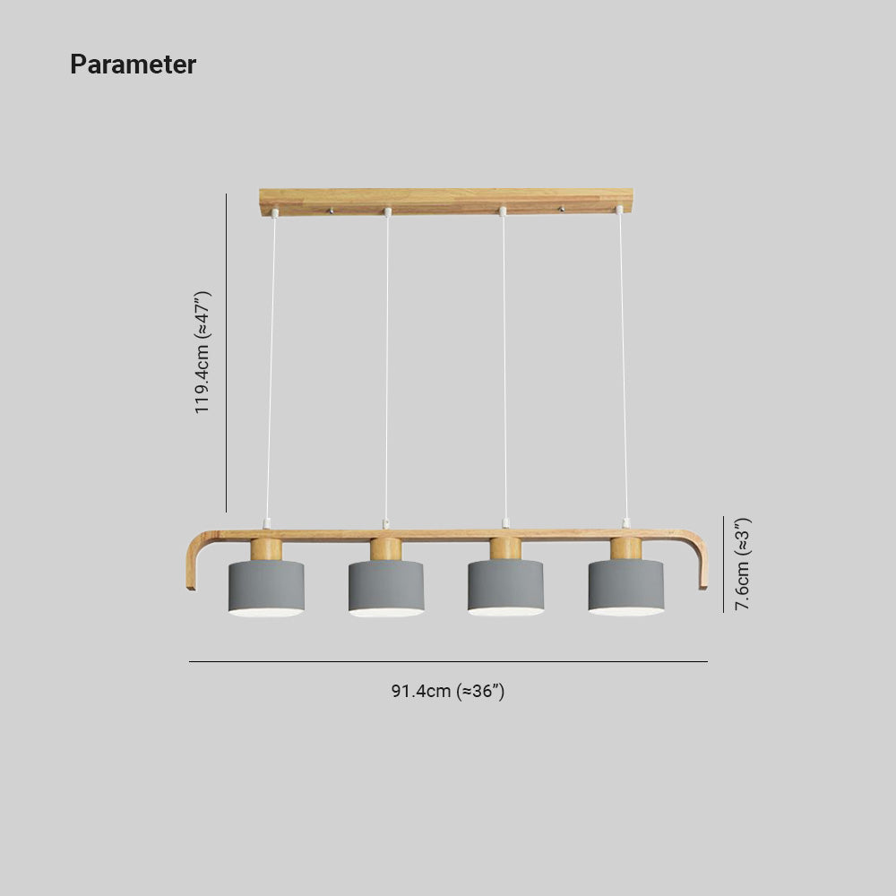 Valentina Pendant Light Cylinder Nordic, Bamboo, White/Green/Gray, Bedroom - Neutralighting