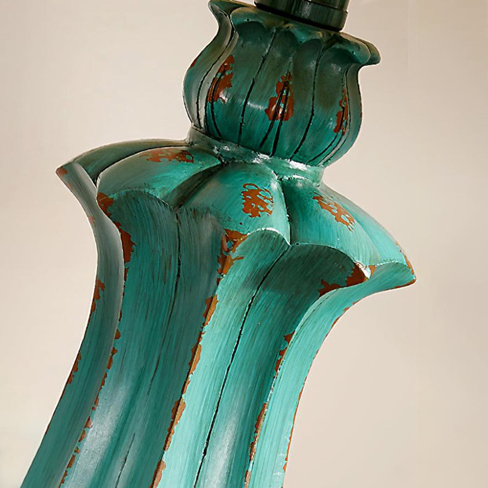 Eryn Floor Lamp Table Vintage, Metal/Resin, Green, Living Room - Neutralighting