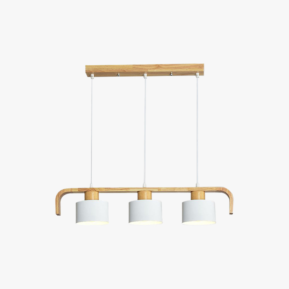 Valentina Pendant Light Cylinder Nordic, Bamboo, White/Green/Gray, Bedroom - Neutralighting