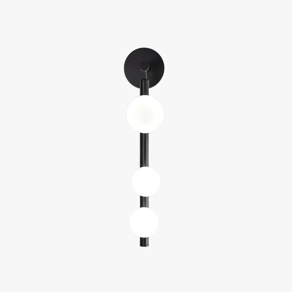 Valentina Modern Globe Metal/Glass Wall Lamp, Black/Gold - Neutralighting