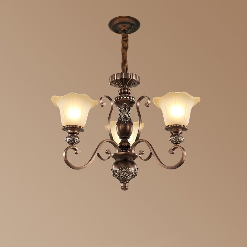 Arisha Retro Flower Pendant Light Metal Glass Living Room Bedroom - Neutralighting
