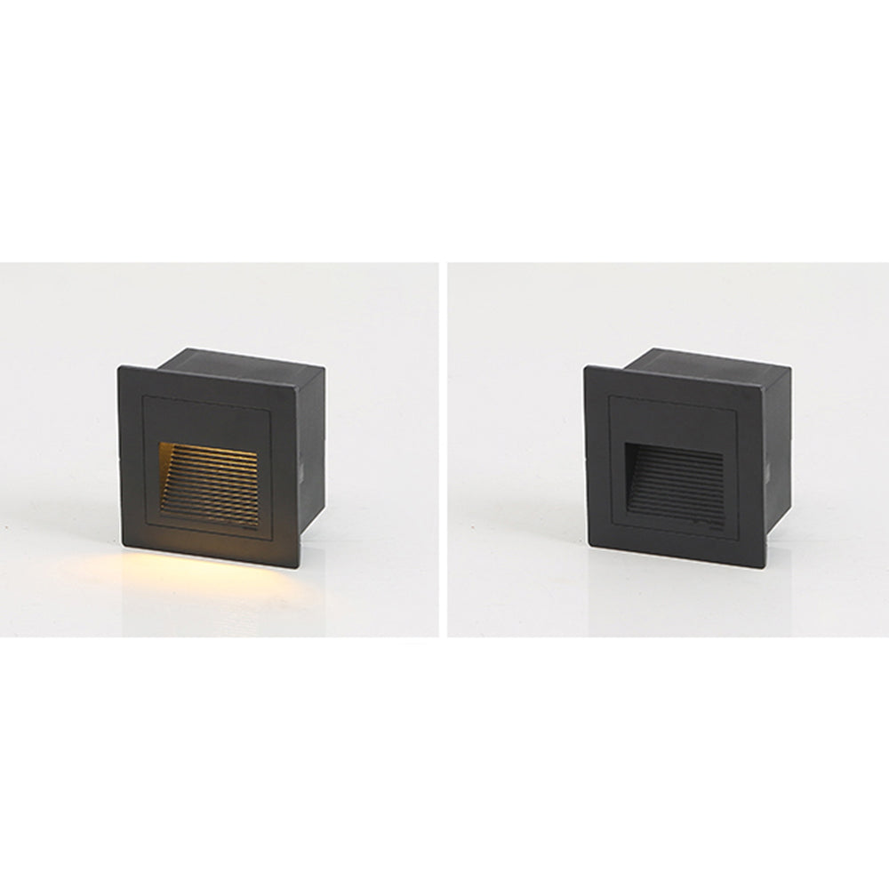 Ray Modern Metal Square Outdoor Deck/Step Light, Black - Neutralighting
