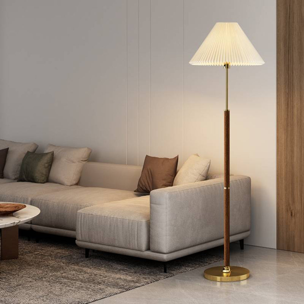 Ozawa Simple Walnut/Metal/Fabric, Table/Floor Lamp, Living Room - Neutralighting