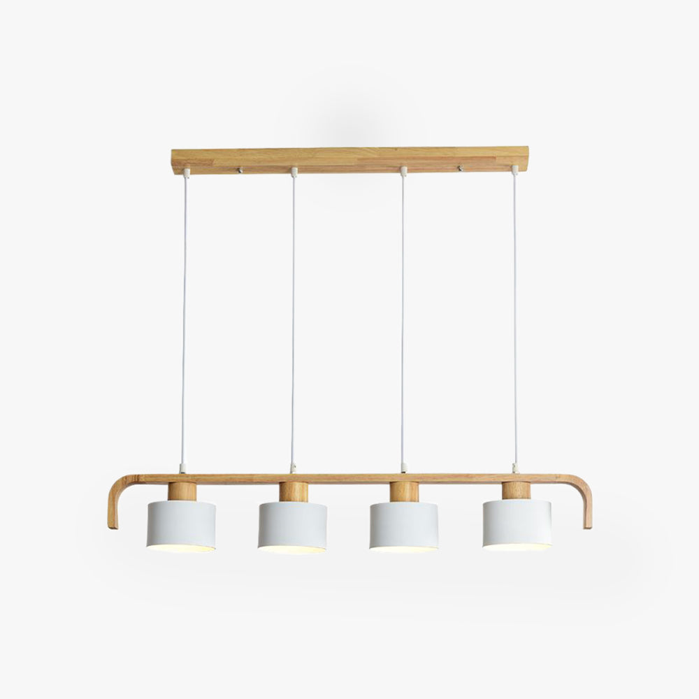 Valentina Pendant Light Cylinder Nordic, Bamboo, White/Green/Gray, Bedroom - Neutralighting