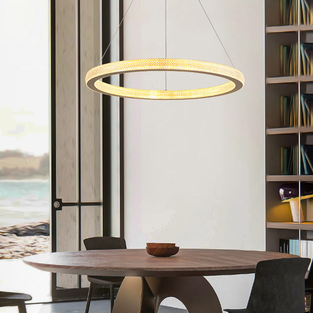 Kristy Contemporary Gold Luxury Ring Pendant Light - Neutralighting