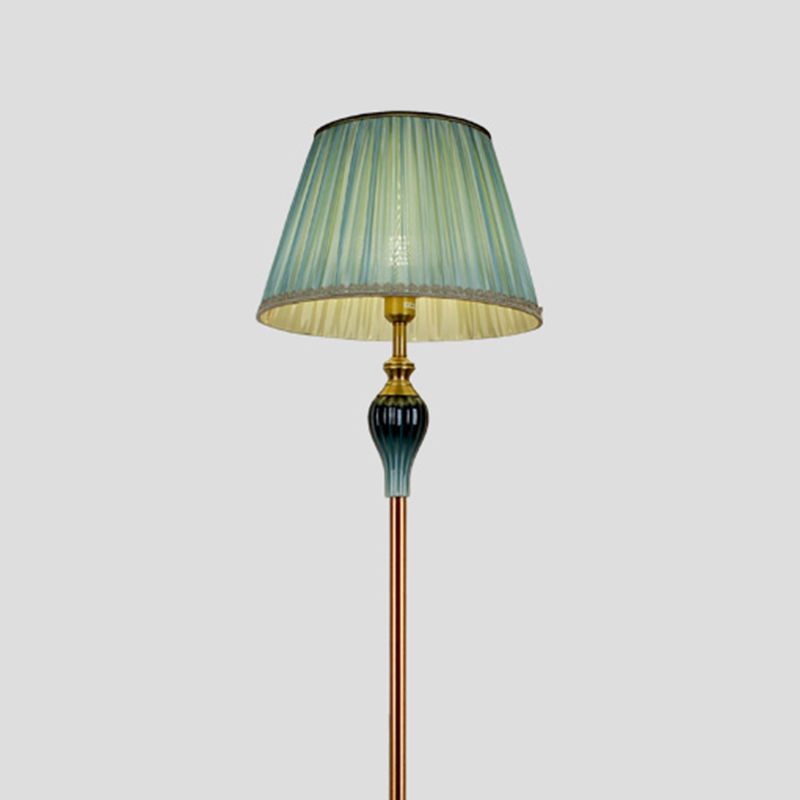 Eryn Antique Floor Lamp, Multi Colors, Metal/Fabric, Bedroom - Neutralighting