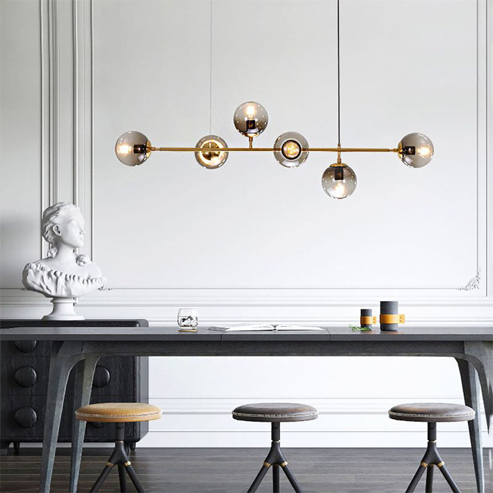 Valentina Modern Bubble Metal/Glass Pendant Light, Gold - Neutralighting