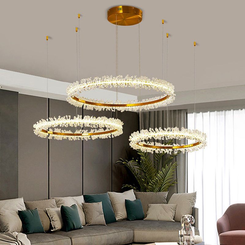 Kristy Luxury Circular Crystal Tassel Pendant Light - Neutralighting