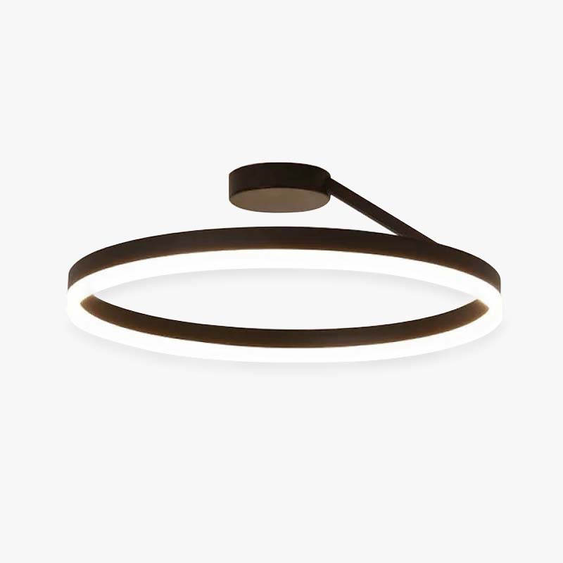 Solen Modern Circle Flush Mount Ceiling Light, Black & White - Neutralighting
