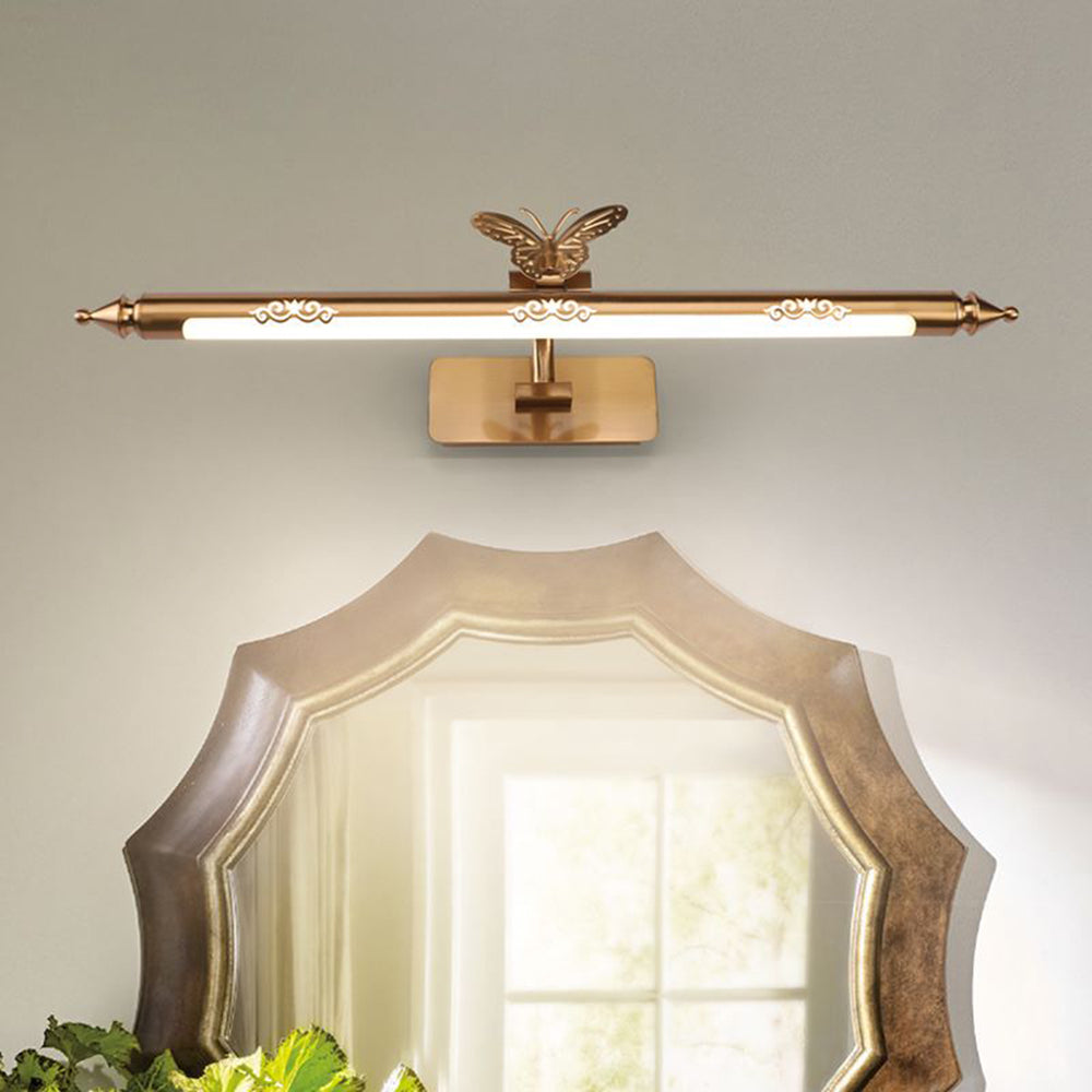 Arisha Retro Butterfly Metal/Acrylic Wall Lamp, Champagne Gold - Neutralighting