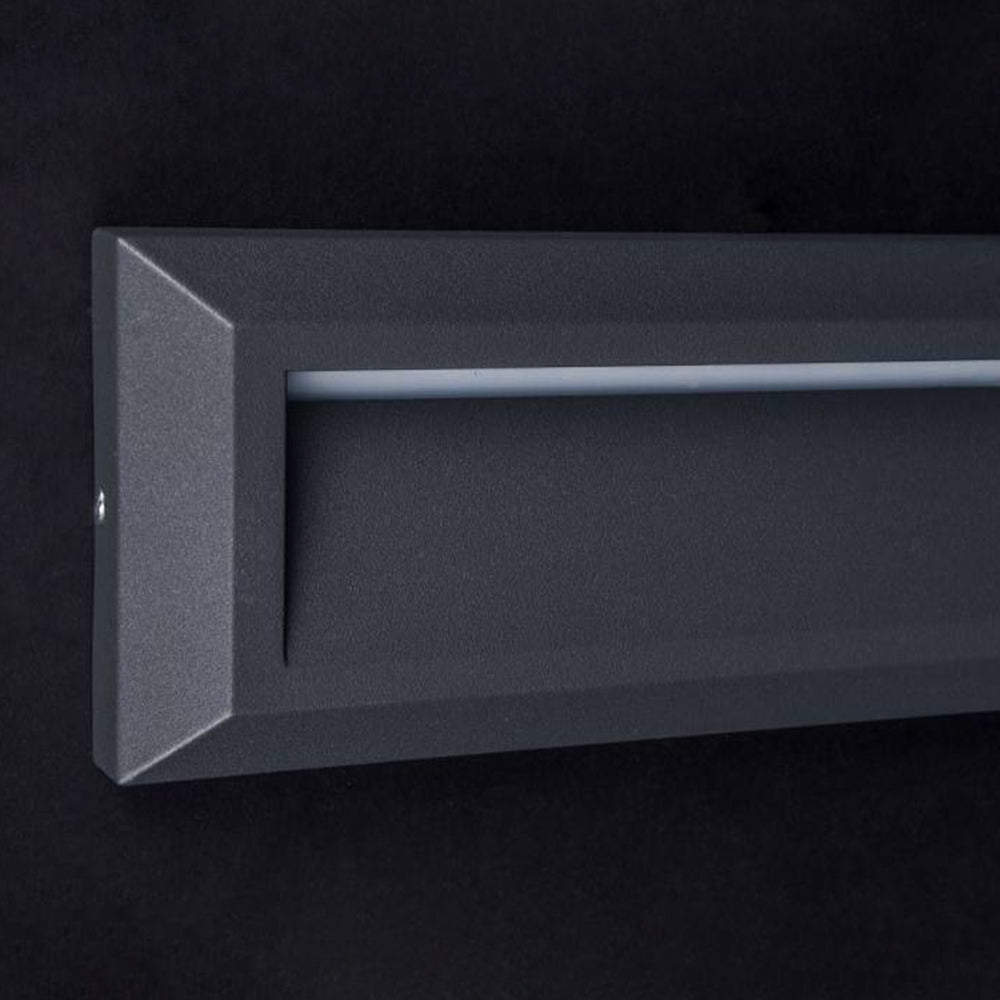 Ray Modern Metal Rectangular Outdoor Deck/Step Light, Black - Neutralighting