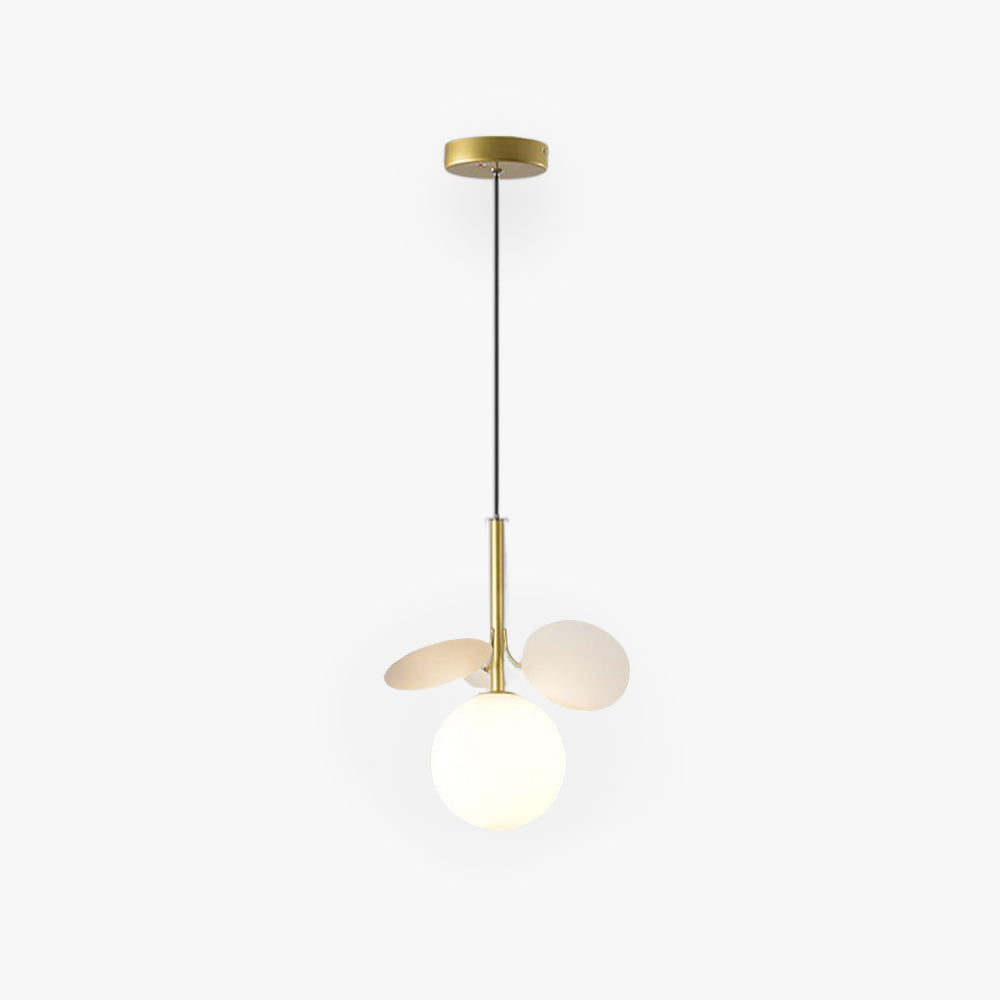 Arisha Art Deco Globe Pendant Light, Multi-Color/White, Metal/Glass - Neutralighting