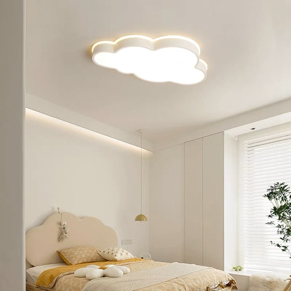Arisha Modern Flush Mount Cloud Ceiling Light, White, Metal - Neutralighting