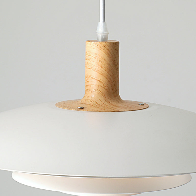 Valentina Modern LED Pendant Light White Wood Metal Bedroom - Neutralighting