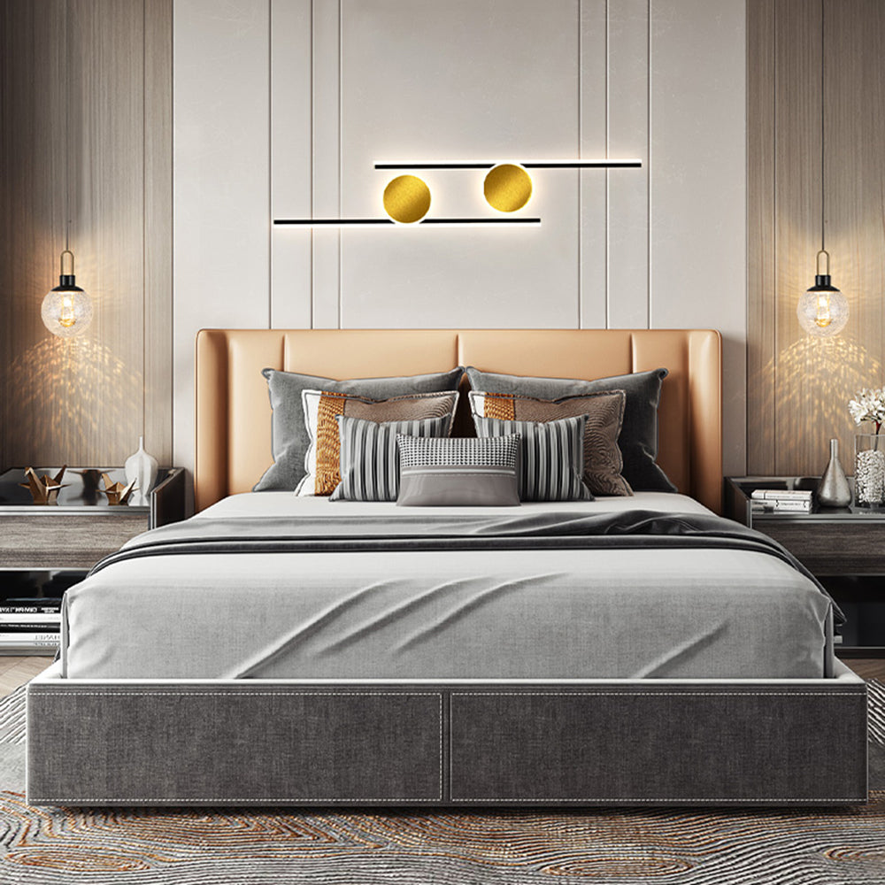 Arisha Modern Simple Circular Line Gold Acrylic Wall Lamp - Neutralighting
