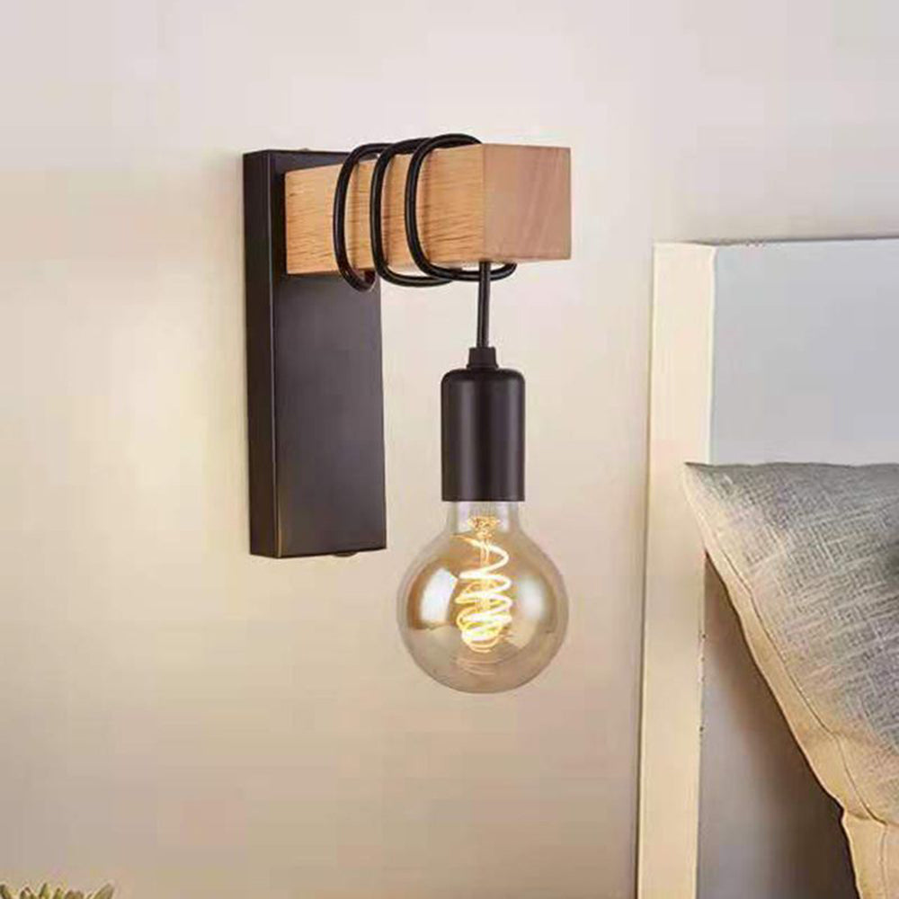 Silva Wall Lamp Bulb Industrial, Metal, Black/White, Living Room - Neutralighting