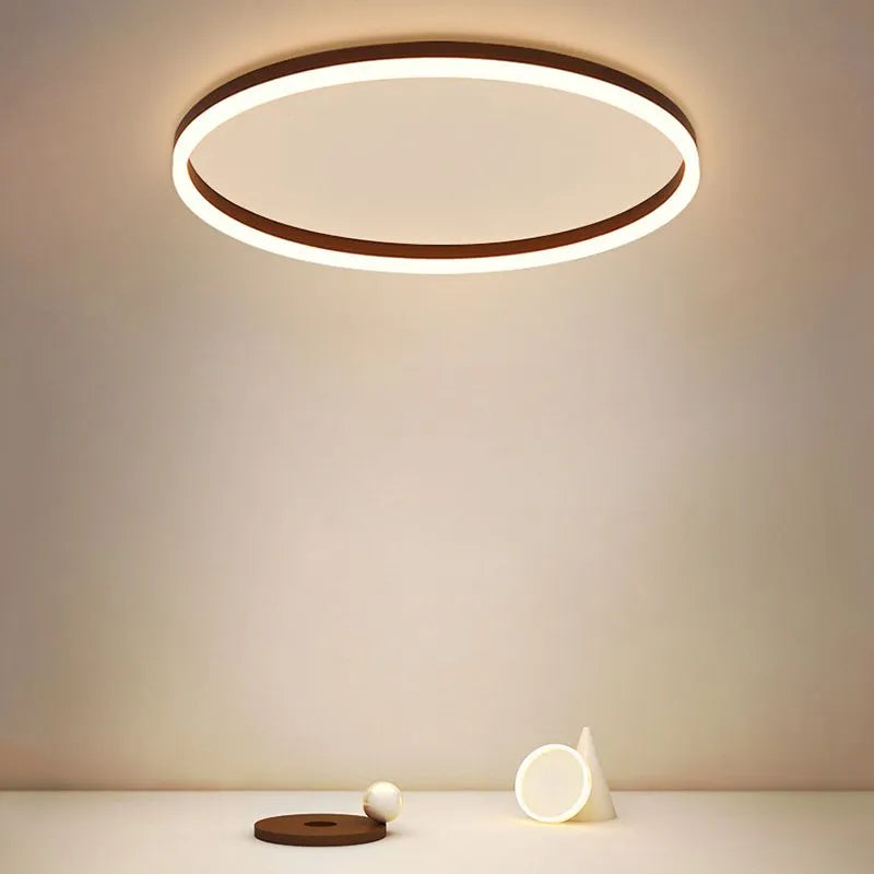 Arisha Minimalist Ring Metal Flush Mount Ceiling Light, Black - Neutralighting