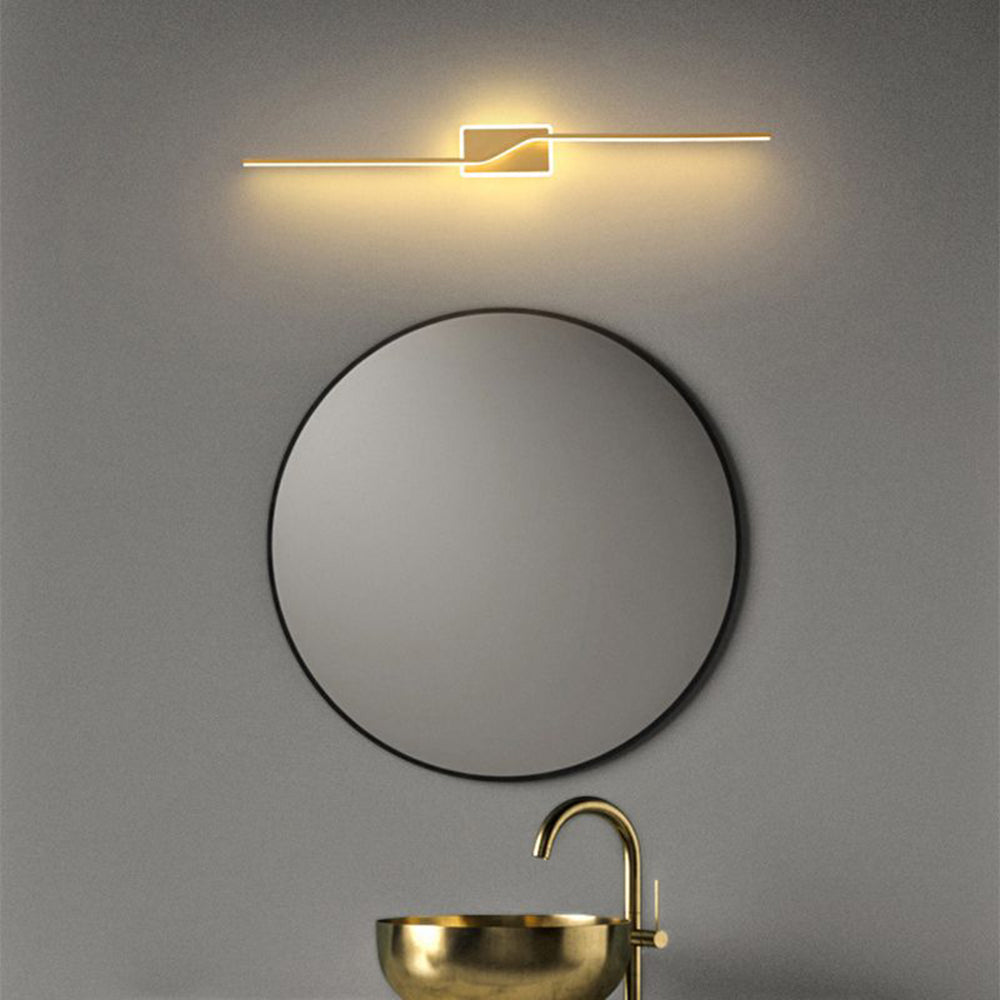 Arisha Luxury Curved Linear Metal Wall Lamp, Gold - Neutralighting