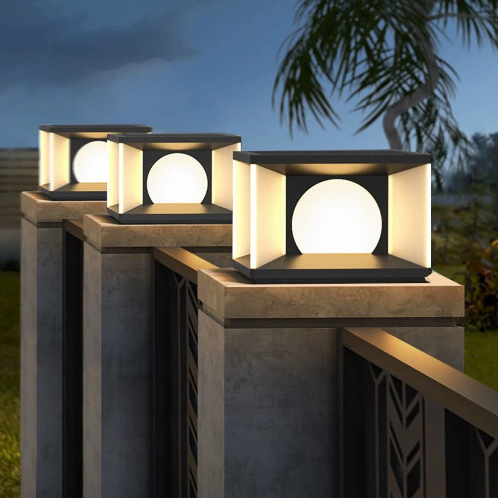 Aria Modern Square Metal Outdoor Light Post - Neutralighting